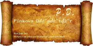 Pinkova Dömötör névjegykártya